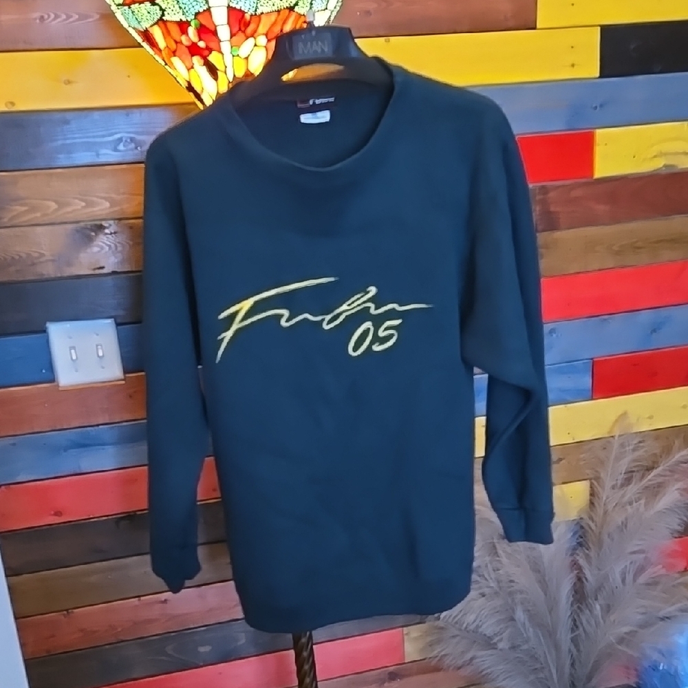 Men's FUBU Sweater with Yellow Accents     ✨️  ✨️PRE OWNED ⭐️✨️ Size XXL
